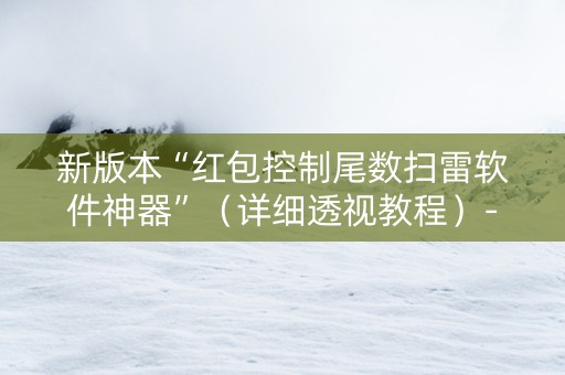 新版本“红包控制尾数扫雷软件神器”（详细透视教程）-哔哩哔哩