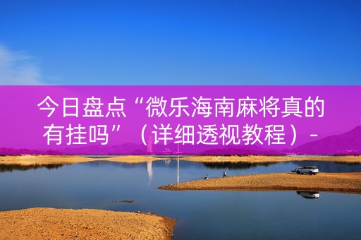 今日盘点“微乐海南麻将真的有挂吗”（详细透视教程）-哔哩哔哩