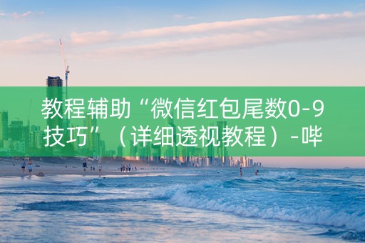 教程辅助“微信红包尾数0-9技巧”（详细透视教程）-哔哩哔哩