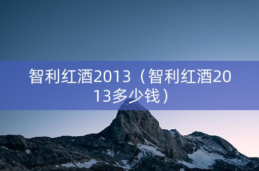 智利红酒2013（智利红酒2013多少钱）