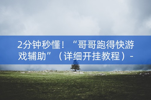 2分钟秒懂！“哥哥跑得快游戏辅助”（详细开挂教程）-哔哩哔哩