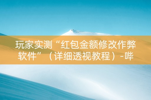 玩家实测“红包金额修改作弊软件”（详细透视教程）-哔哩哔哩