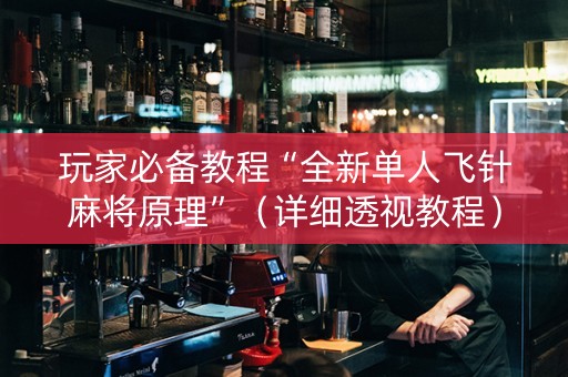 玩家必备教程“全新单人飞针麻将原理”（详细透视教程）-哔哩哔哩