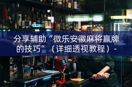 分享辅助“微乐安徽麻将赢牌的技巧”（详细透视教程）-哔哩哔哩