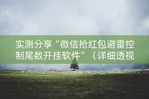 实测分享“微信抢红包避雷控制尾数开挂软件”（详细透视教程）-哔哩哔哩