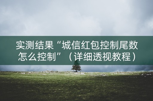 实测结果“城信红包控制尾数怎么控制”（详细透视教程）-哔哩哔哩