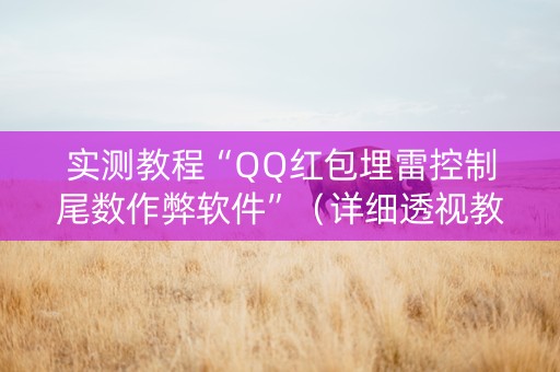 实测教程“QQ红包埋雷控制尾数作弊软件”（详细透视教程）-哔哩哔哩