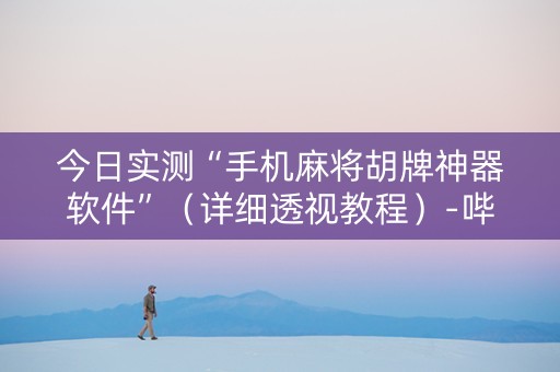 今日实测“手机麻将胡牌神器软件”（详细透视教程）-哔哩哔哩