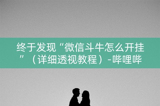 终于发现“微信斗牛怎么开挂”（详细透视教程）-哔哩哔哩