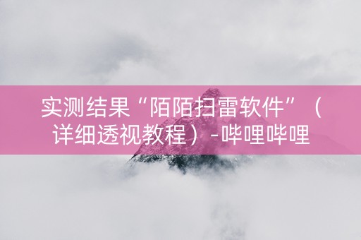 实测结果“陌陌扫雷软件”（详细透视教程）-哔哩哔哩