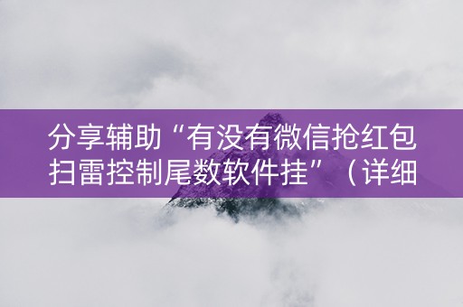 分享辅助“有没有微信抢红包扫雷控制尾数软件挂”（详细透视教程）-哔哩哔哩