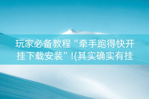 玩家必备教程“牵手跑得快开挂下载安装”!(其实确实有挂)-知乎