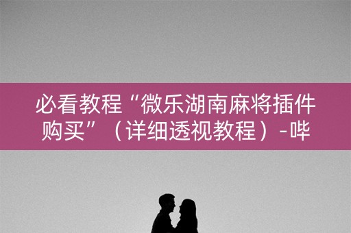 必看教程“微乐湖南麻将插件购买”（详细透视教程）-哔哩哔哩