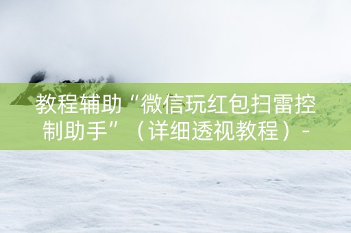 教程辅助“微信玩红包扫雷控制助手”（详细透视教程）-哔哩哔哩