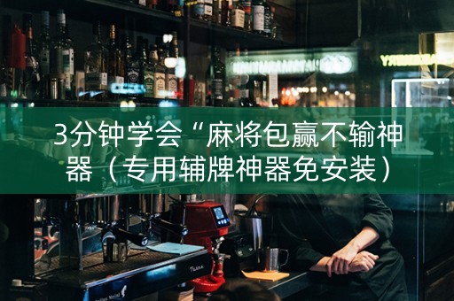 3分钟学会“麻将包赢不输神器（专用辅牌神器免安装）
