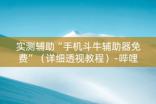 实测辅助“手机斗牛辅助器免费”（详细透视教程）-哔哩哔哩