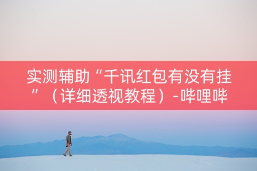 实测辅助“千讯红包有没有挂”（详细透视教程）-哔哩哔哩