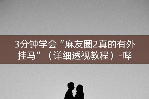 3分钟学会“麻友圈2真的有外挂马”（详细透视教程）-哔哩哔哩