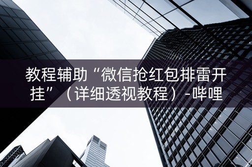 教程辅助“微信抢红包排雷开挂”（详细透视教程）-哔哩哔哩