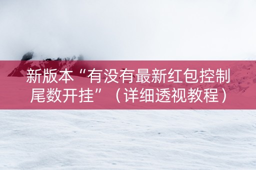 新版本“有没有最新红包控制尾数开挂”（详细透视教程）-哔哩哔哩