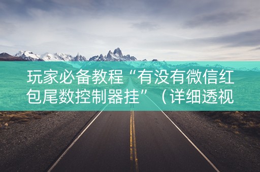 玩家必备教程“有没有微信红包尾数控制器挂”（详细透视教程）-哔哩哔哩