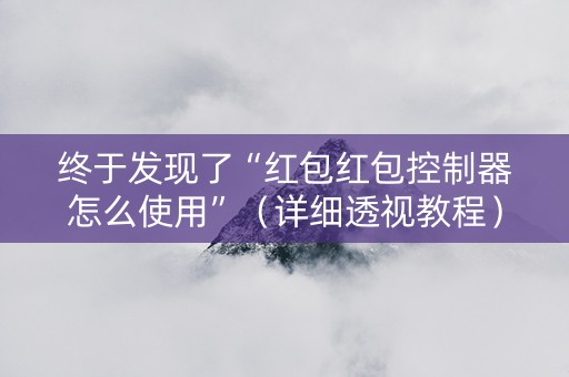 终于发现了“红包红包控制器怎么使用”（详细透视教程）-哔哩哔哩