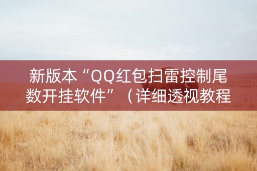 新版本“QQ红包扫雷控制尾数开挂软件”（详细透视教程）-哔哩哔哩