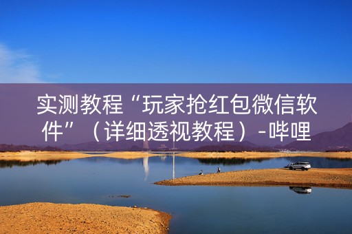 实测教程“玩家抢红包微信软件”（详细透视教程）-哔哩哔哩