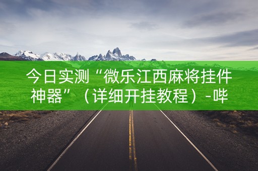 今日实测“微乐江西麻将挂件神器”（详细开挂教程）-哔哩哔哩