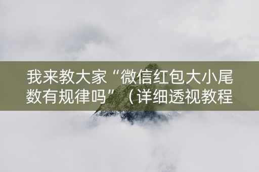 我来教大家“微信红包大小尾数有规律吗”（详细透视教程）-哔哩哔哩
