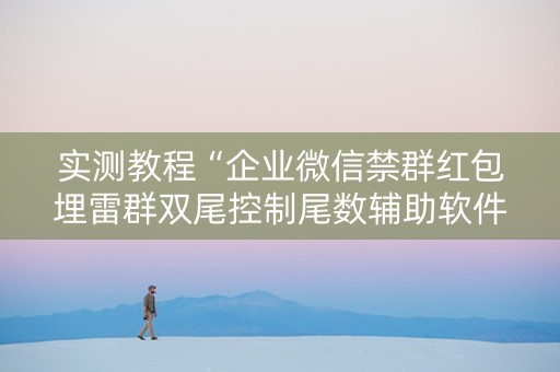 实测教程“企业微信禁群红包埋雷群双尾控制尾数辅助软件”（详细透视教程）-哔哩哔哩