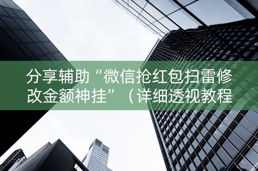 分享辅助“微信抢红包扫雷修改金额神挂”（详细透视教程）-哔哩哔哩