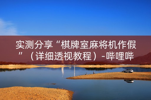 实测分享“棋牌室麻将机作假”（详细透视教程）-哔哩哔哩