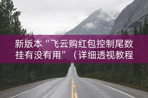 新版本“飞云购红包控制尾数挂有没有用”（详细透视教程）-哔哩哔哩