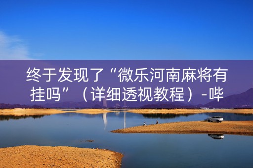 终于发现了“微乐河南麻将有挂吗”（详细透视教程）-哔哩哔哩
