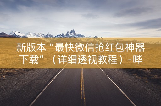 新版本“最快微信抢红包神器下载”（详细透视教程）-哔哩哔哩