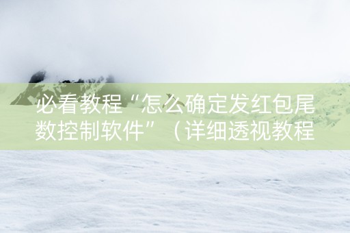 必看教程“怎么确定发红包尾数控制软件”（详细透视教程）-哔哩哔哩