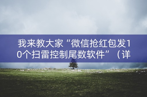 我来教大家“微信抢红包发10个扫雷控制尾数软件”（详细透视教程）-哔哩哔哩