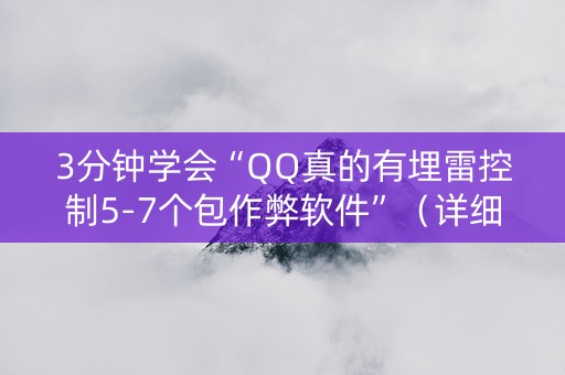 3分钟学会“QQ真的有埋雷控制5-7个包作弊软件”（详细透视教程）-哔哩哔哩