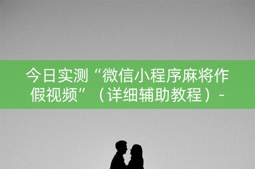 今日实测“微信小程序麻将作假视频”（详细辅助教程）-哔哩哔哩