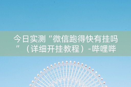 今日实测“微信跑得快有挂吗”（详细开挂教程）-哔哩哔哩
