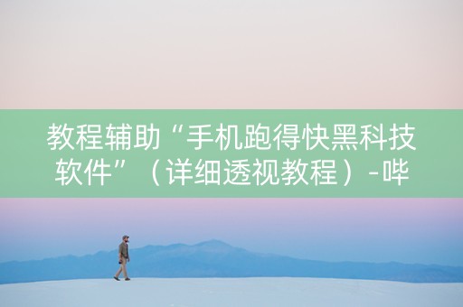 教程辅助“手机跑得快黑科技软件”（详细透视教程）-哔哩哔哩
