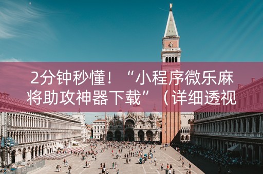 2分钟秒懂！“小程序微乐麻将助攻神器下载”（详细透视教程）-哔哩哔哩