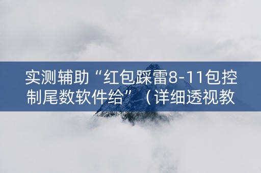 实测辅助“红包踩雷8-11包控制尾数软件给”（详细透视教程）-哔哩哔哩