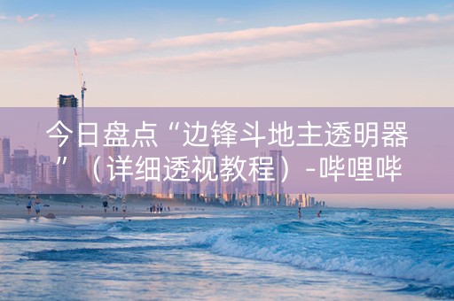 今日盘点“边锋斗地主透明器”（详细透视教程）-哔哩哔哩