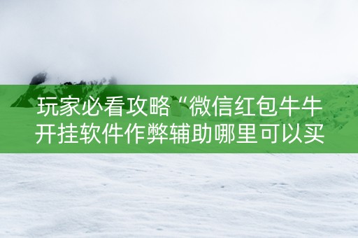 玩家必看攻略“微信红包牛牛开挂软件作弊辅助哪里可以买”（详细透视教程）-哔哩哔哩