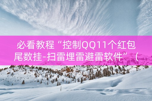 必看教程“控制QQ11个红包尾数挂-扫雷埋雷避雷软件”（详细透视教程）-哔哩哔哩
