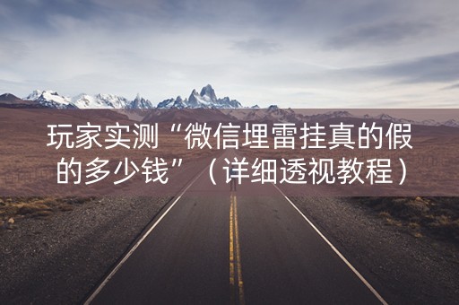 玩家实测“微信埋雷挂真的假的多少钱”（详细透视教程）-哔哩哔哩