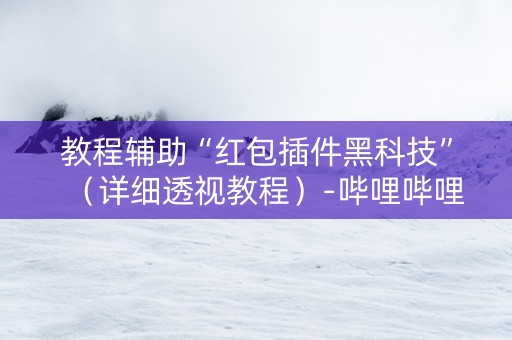 教程辅助“红包插件黑科技”（详细透视教程）-哔哩哔哩
