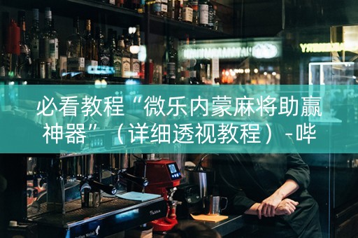 必看教程“微乐内蒙麻将助赢神器”（详细透视教程）-哔哩哔哩